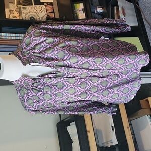 NWT 3/4 SLEEVE PRINT BLOUSE